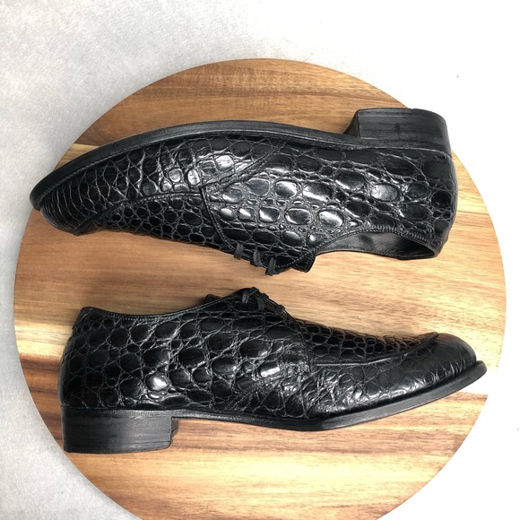 Antique Edwin Clapp‎ Alligator 3-Eyelet Split-Toe Norweger Collector Shoe, Derby - Picture 5 of 10